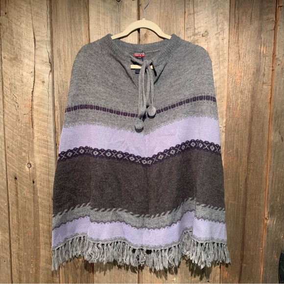Mac & Jac Wool Blend Poncho - Picture 2 of 12